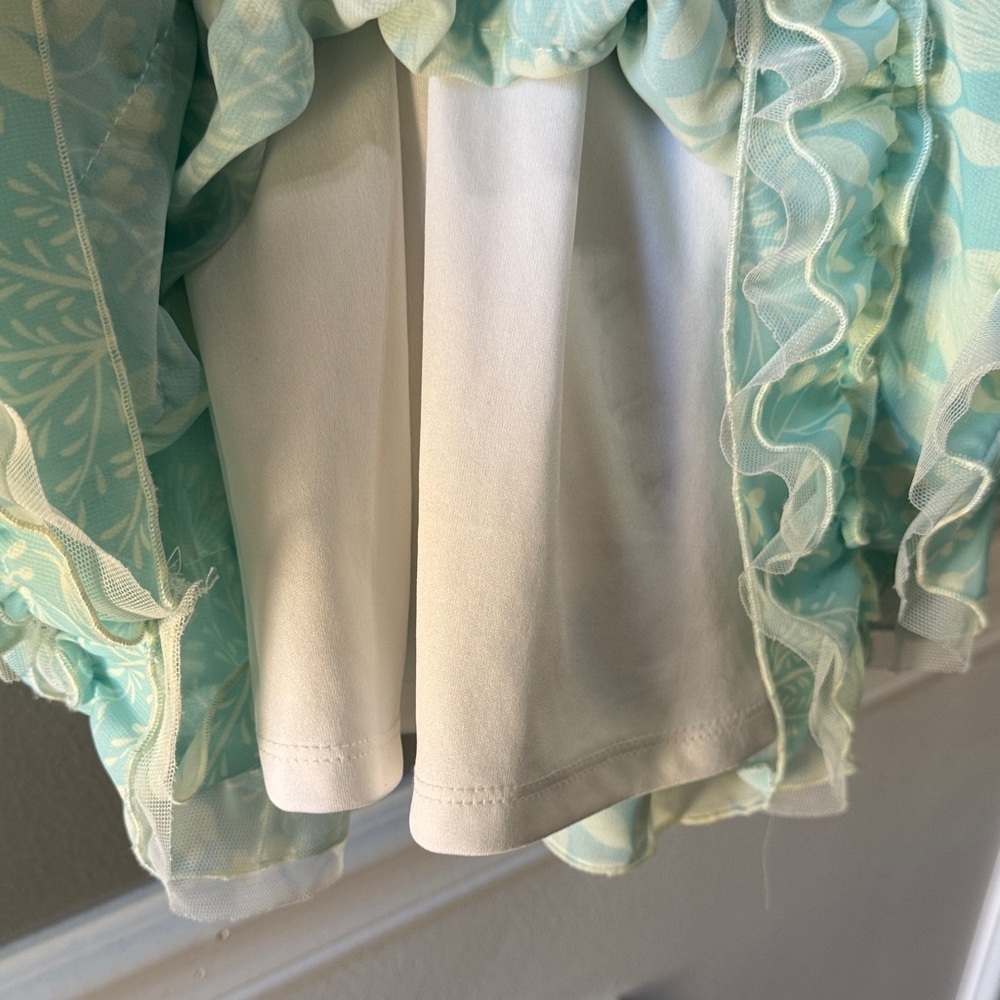 Isobella & Chloe Light Blue Ruffle Dress 4 Church Wedding - Picture 6 of 11